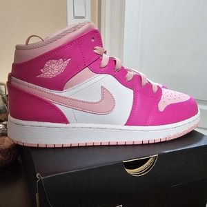 Pink Fierce Jordan Mids 5.5Y or 7W
